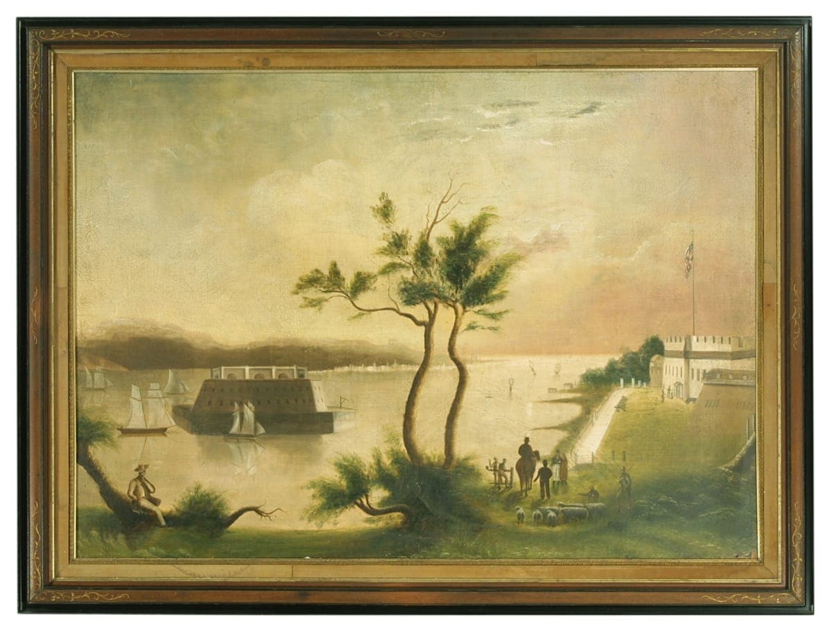 Oil Painting, The Battery by George Washington Mark, circa 1845