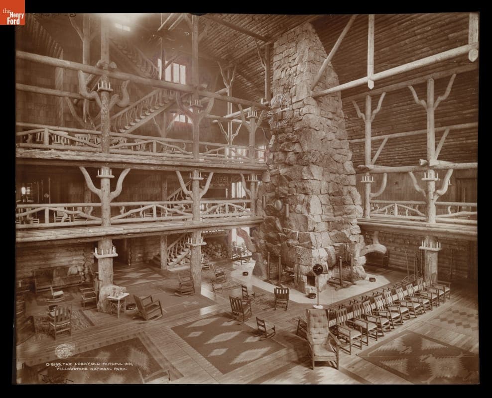 The Lobby, Old Faithful Inn, Yellowstone National Park, 1905
