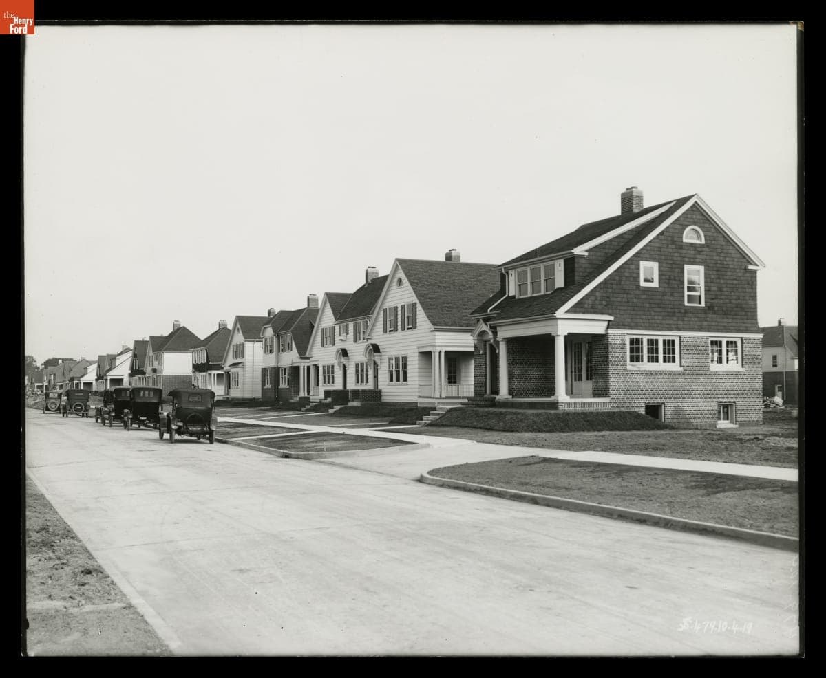 Ford Homes District Employee Housing on Park Street, Dearborn, Michigan, 1919