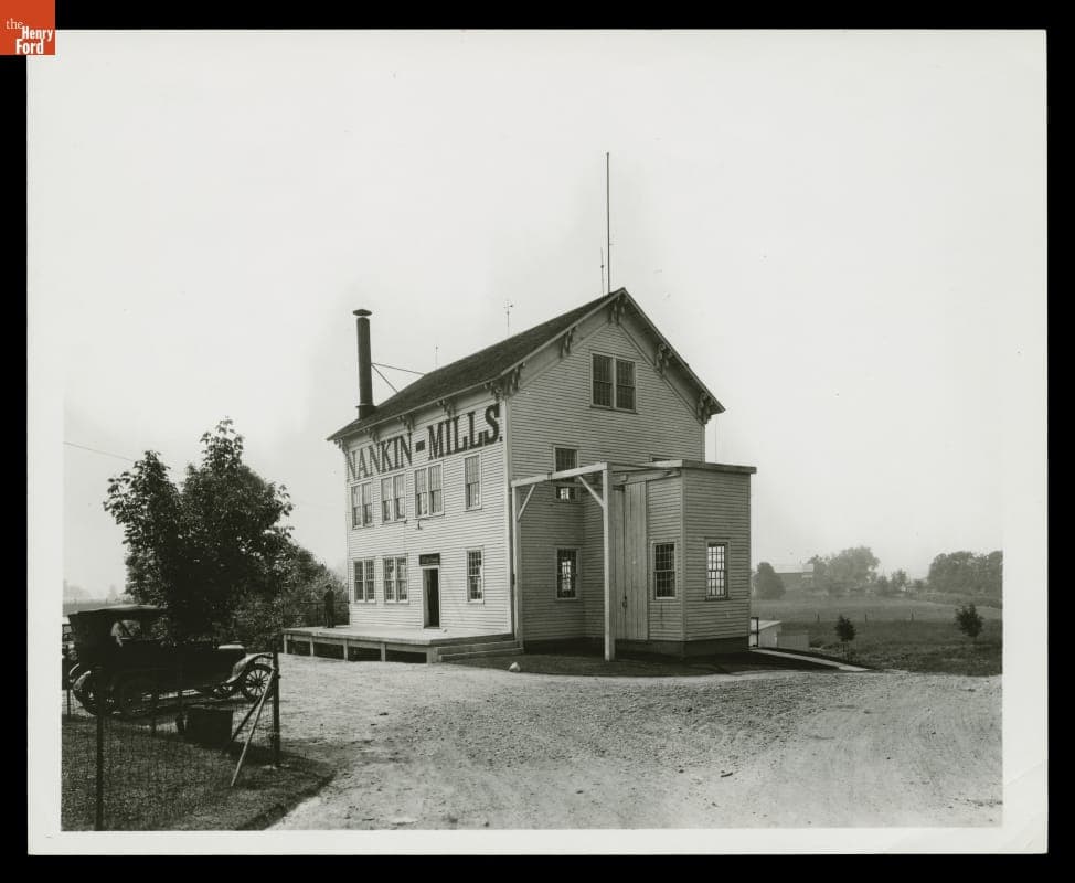 Henry Ford outside Ford Motor Company Nankin Mills Plant, circa 1921