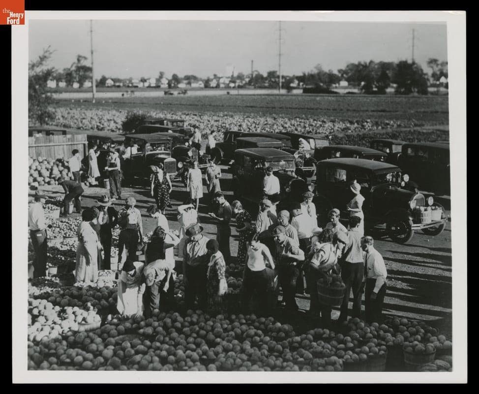 Free Distribution of Surplus Melons from Ford Farms, Southeastern Michigan, 1931
