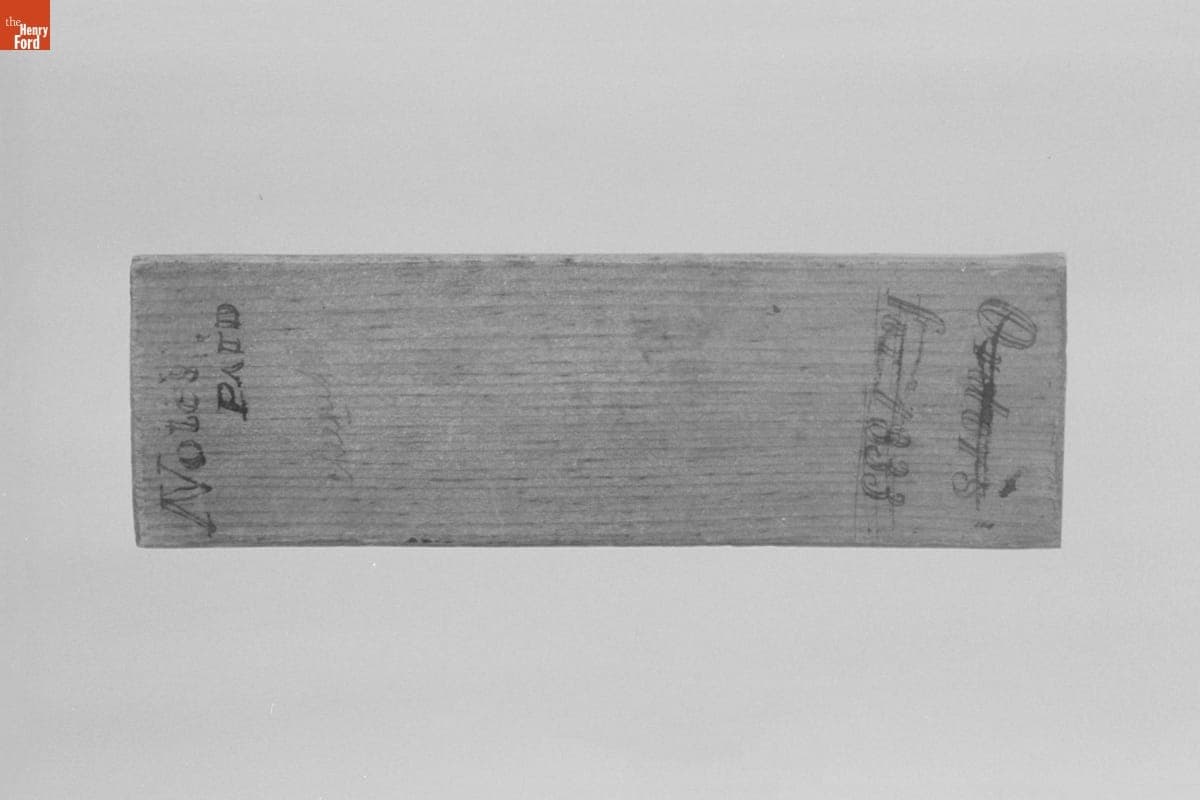 Board Used for Filing Firearms Orders, North and Savage Company, 1833-1849