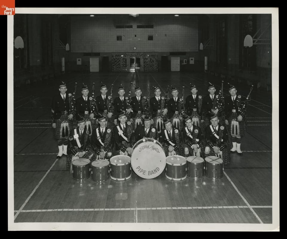 Ford Motor Pipe Band, June 24, 1947