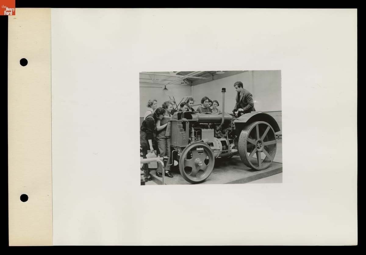 Students Learning about Tractors at Henry Ford Institute of Agricultural Engineering, England, 1939