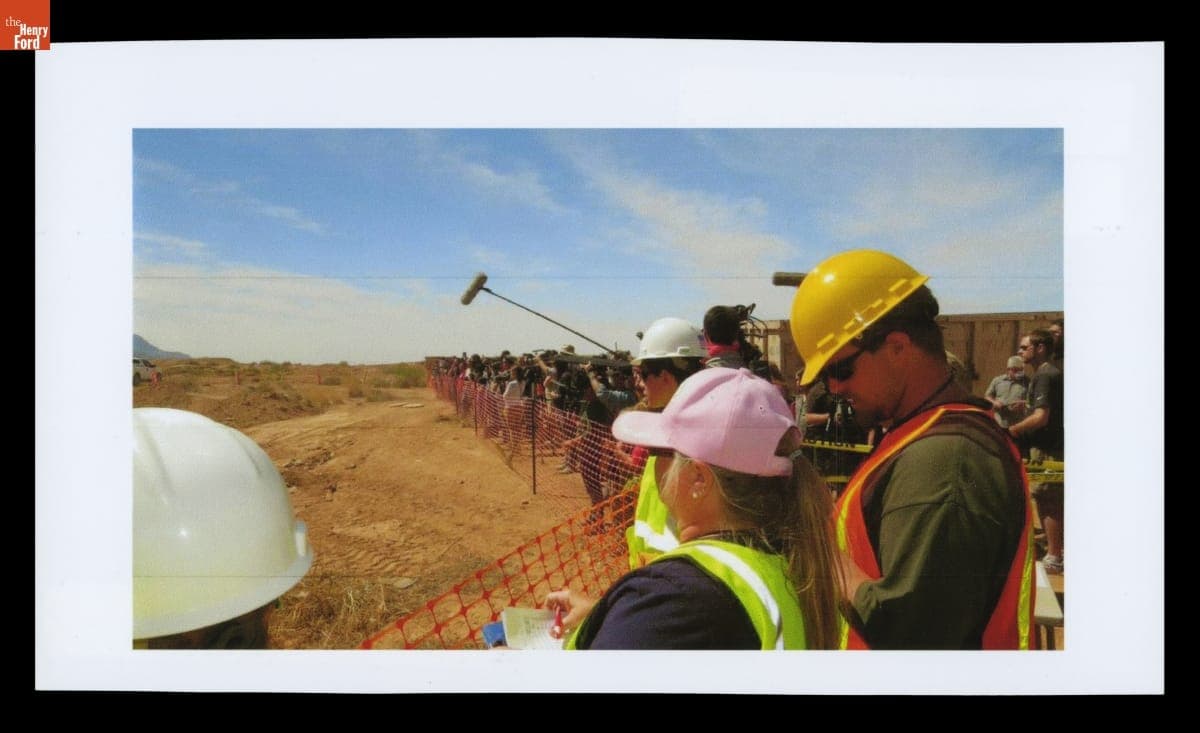 Spectators at Landfill Excavation of the Site of the 1983 Atari Video Game Burial, Alamogordo, New Mexico, April 2014