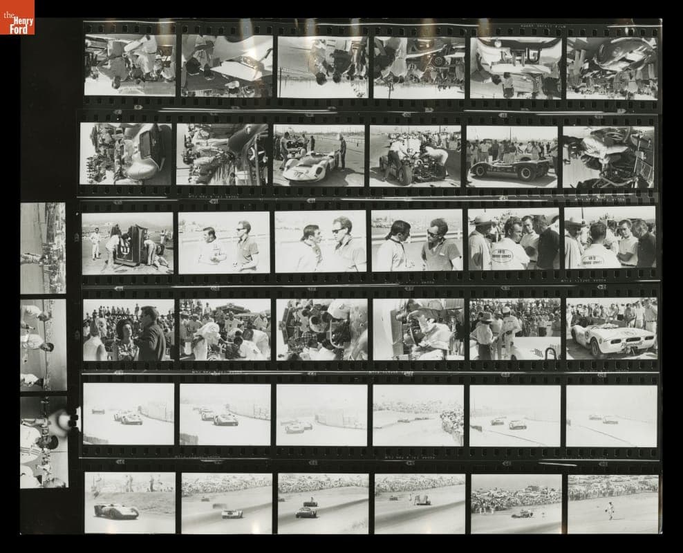 Contact Sheet, 8th Annual Los Angeles Times Grand Prix for Sports Cars, October 1965