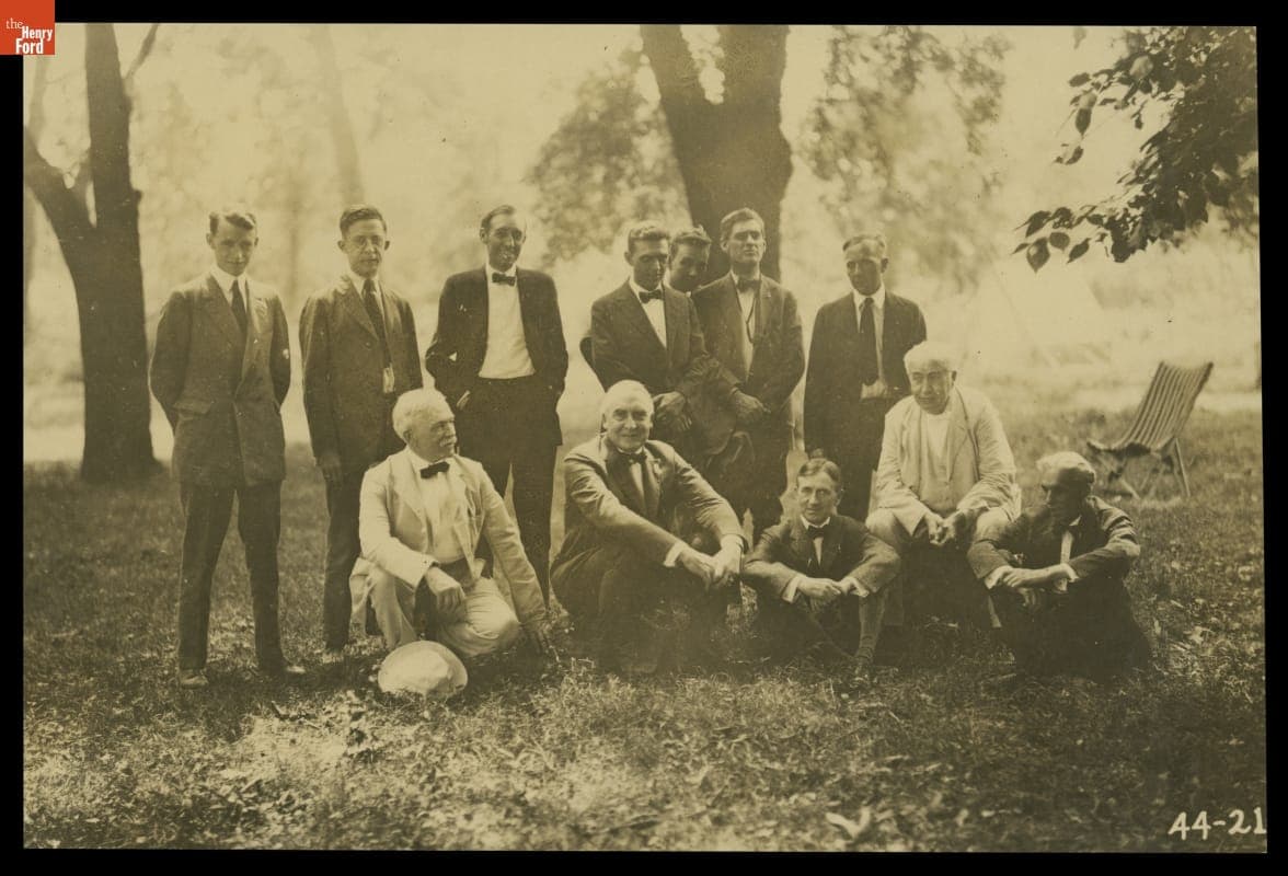 President Harding Visiting the "Vagabonds" Camp Site, 1921