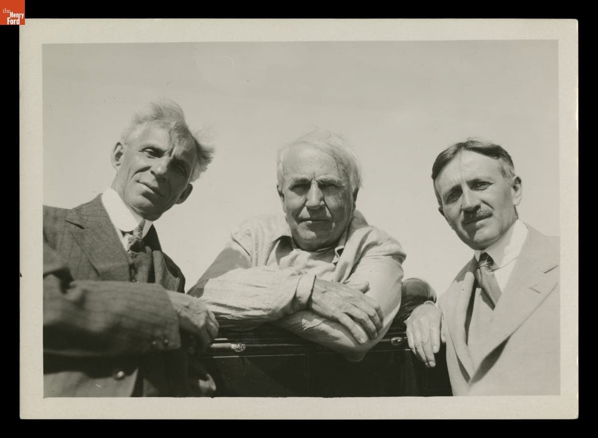 Henry Ford, Thomas Edison, and Harvey Firestone on a "Vagabond" Road Trip, 1918