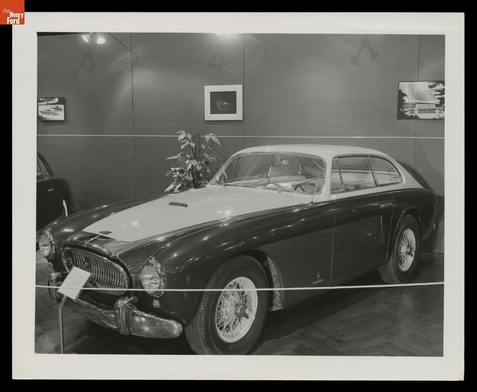 1953 Cunningham Continental Coupe in "Sports Cars International" in Henry Ford Museum, January 1955