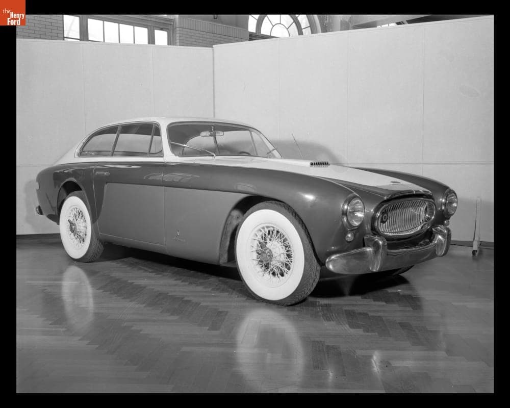 1953 Cunningham Continental Coupe in "Sports Cars International" at Henry Ford Museum, January 1954