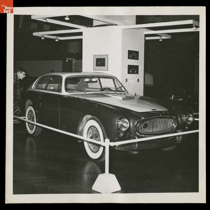 1953 Cunningham Continental Coupe in "Sports Cars International" in Henry Ford Museum, January 1955