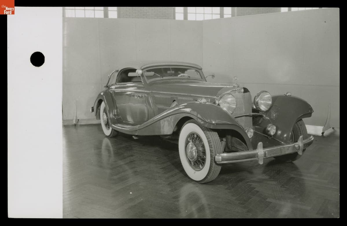 1938 Mercedes-Benz 540K in "Sports Cars International" at Henry Ford Museum, January 1954