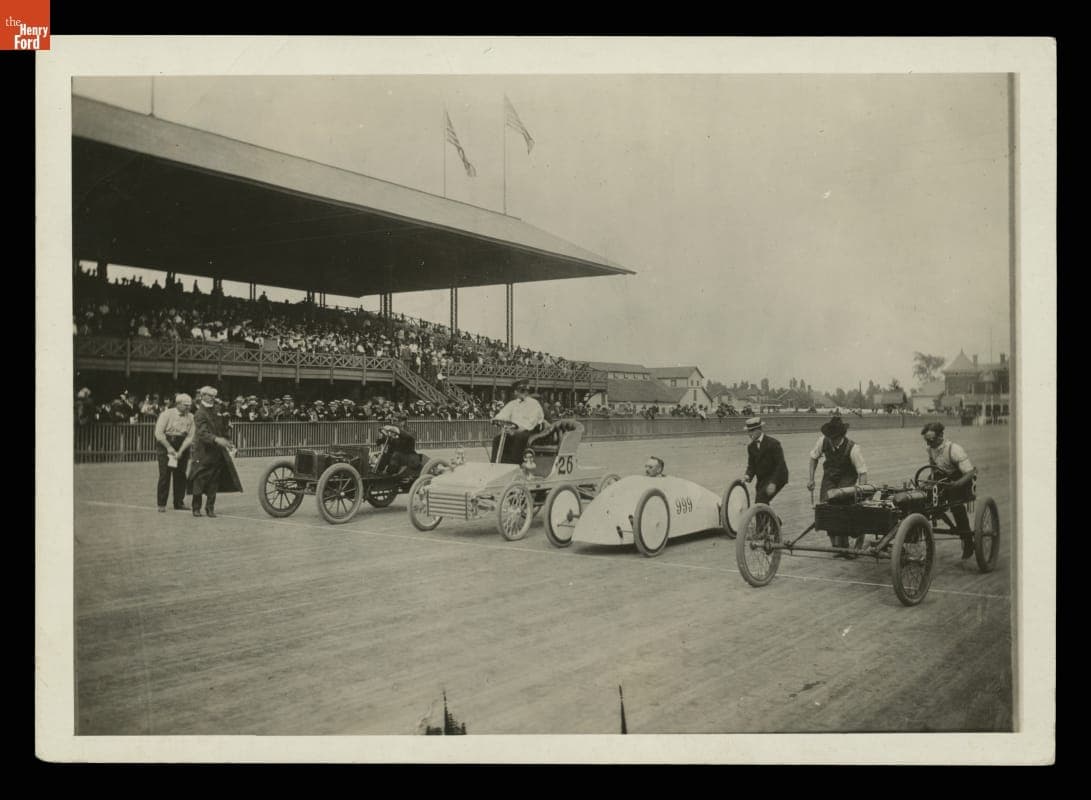 Baker Electric "Torpedo Kid" Race Car at Glenville Track, Cleveland, Ohio, 1903