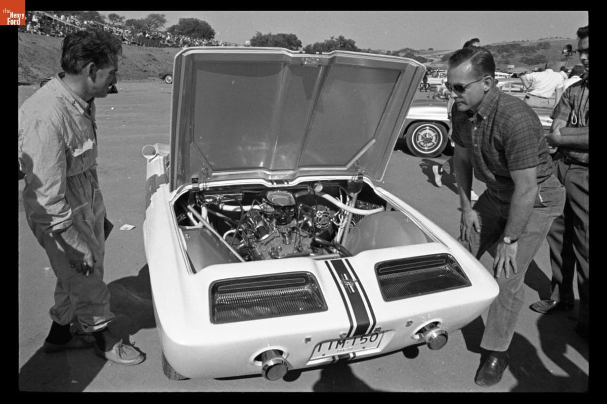 Ford Mustang I Experimental Sports Car at Pacific Grand Prix, Laguna Seca, October 1962