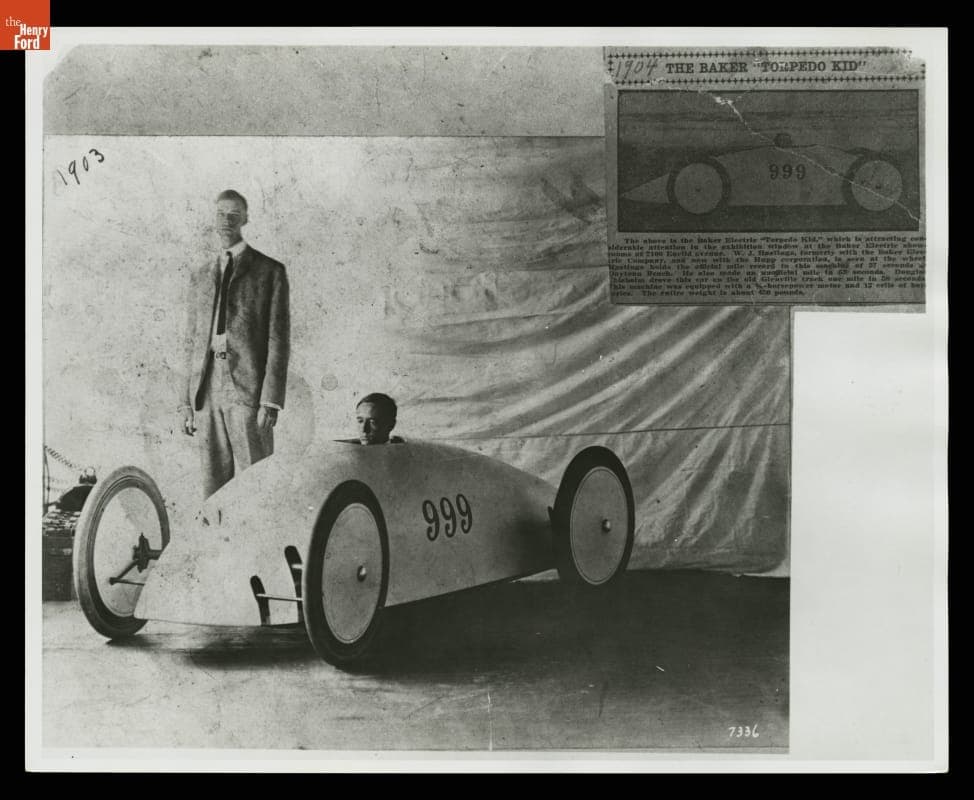Baker Electric "Torpedo Kid" Race Car, 1903-1904
