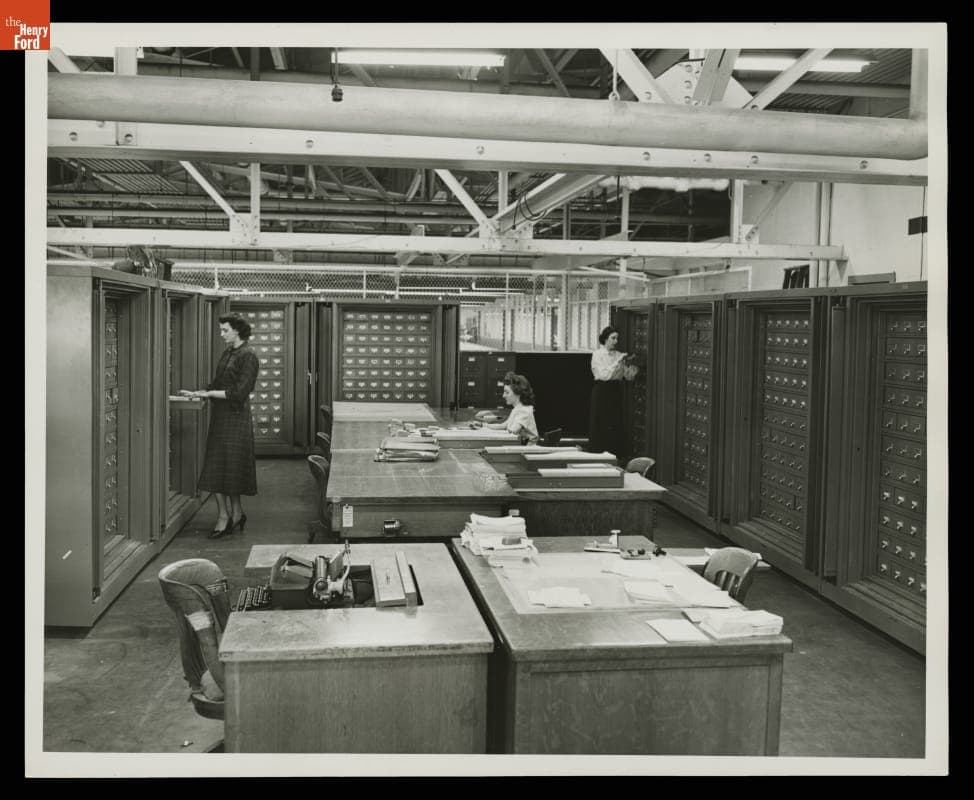 Office and Storage for Microfilmed Engineering Drawings at Ford Motor Company Rouge Plant, 1951