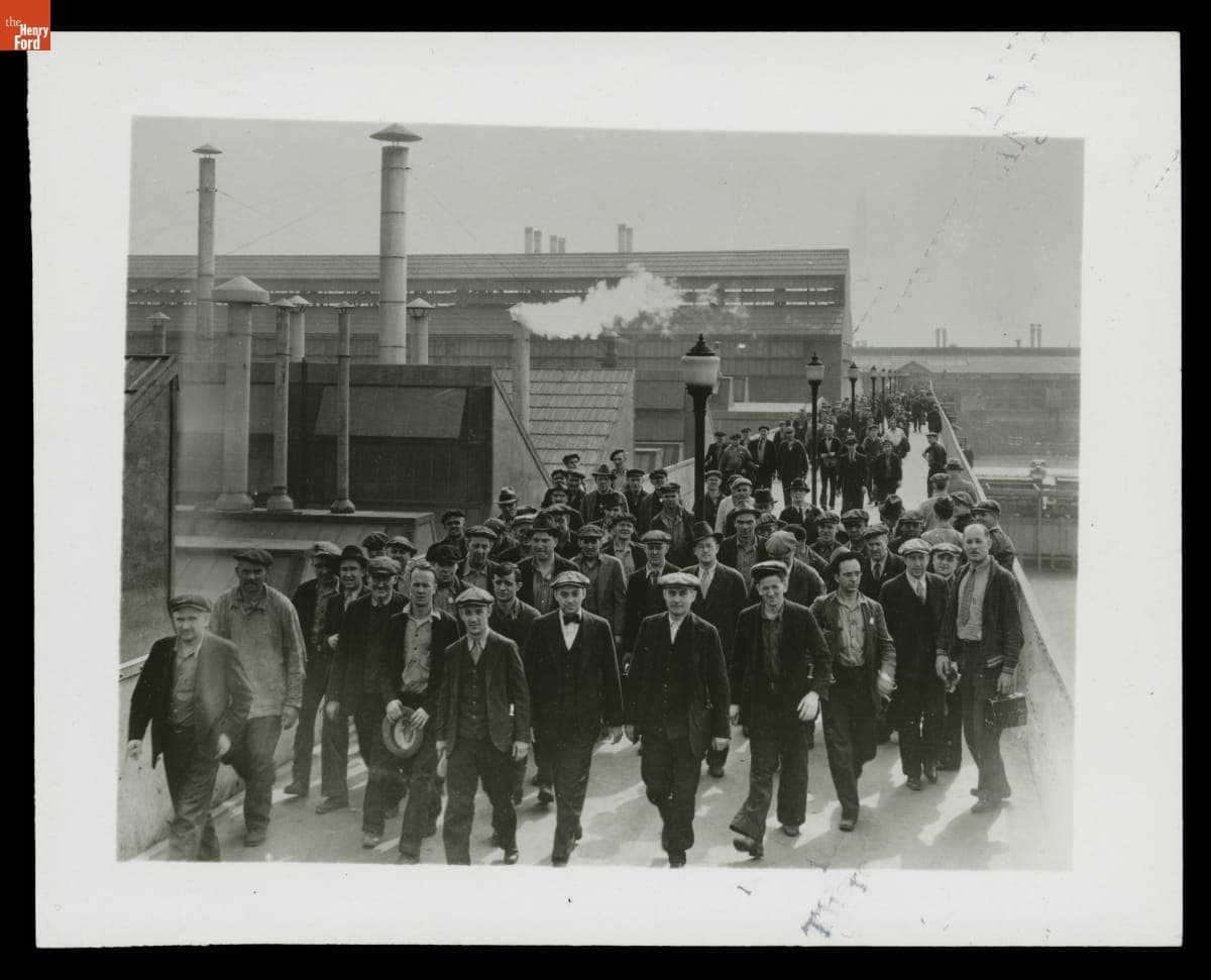 Shift Change at the Ford Motor Company Rouge Plant, 1934