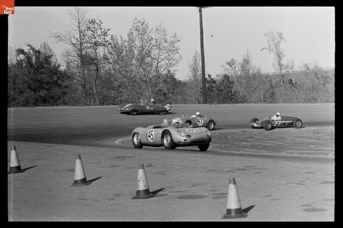 Bob Donner Driving Porsche 718 RS 61 in Louisiana Formula Libre 200 Mile Race (Pipeline 200), March-April 1962