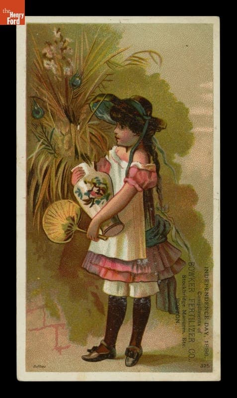Trade Card for Bowker Fertilizer Company, "Independence Day 1886"