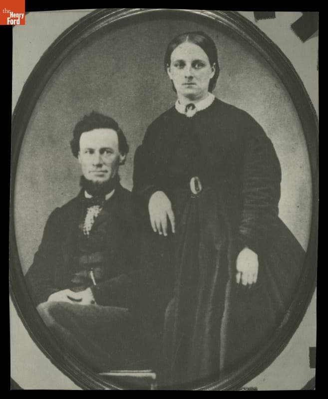 Wedding Portrait of Catherine and Benjamin Firestone, 1863