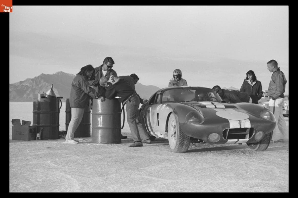Shelby Cobra Coupe at Bonneville Salt Flats, Utah, November 1965