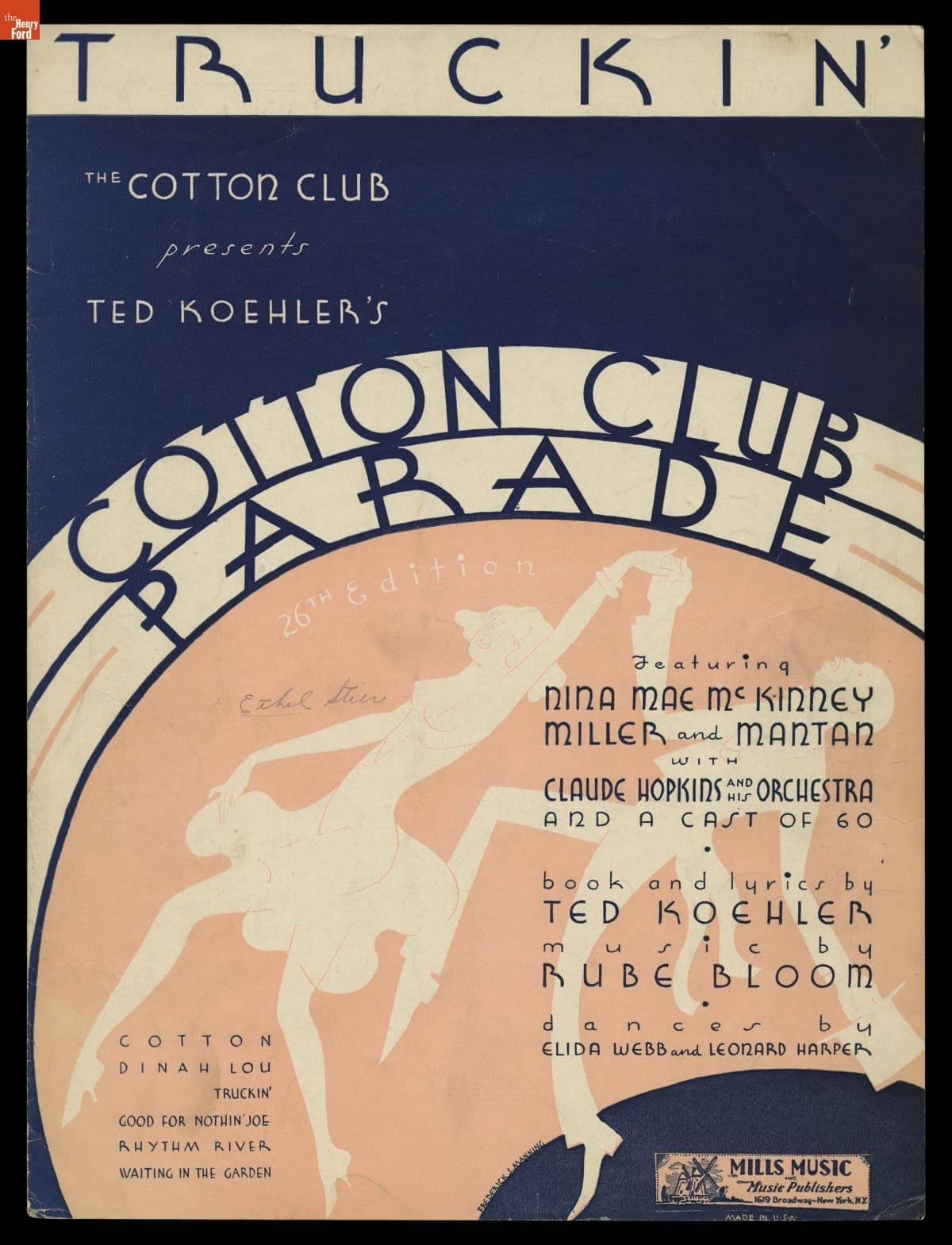 Music Sheet, "Cotton Club Parade, 26th Edition," 1935
