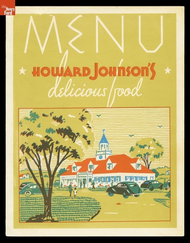 Menu, "Howard Johnson's Delicious Food," circa 1950