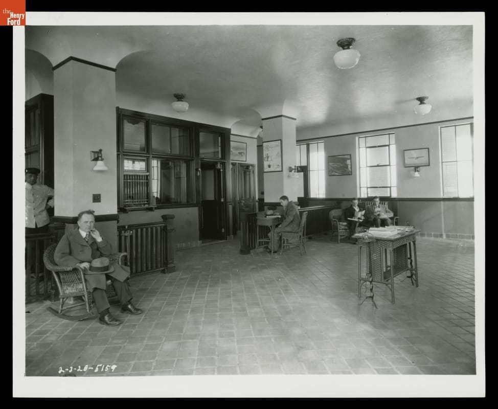Interior of Passenger Terminal at Ford Airport, Dearborn, Michigan, February, 1928