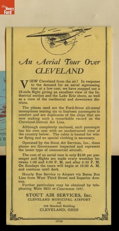 Air Travel Brochure, "How to Get the Maximum Enjoyment Out of Your Flight," circa 1928