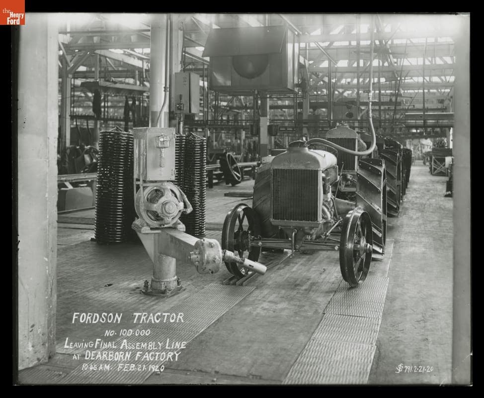 100,000th Fordson Tractor on Final Assembly Line, February 21, 1920