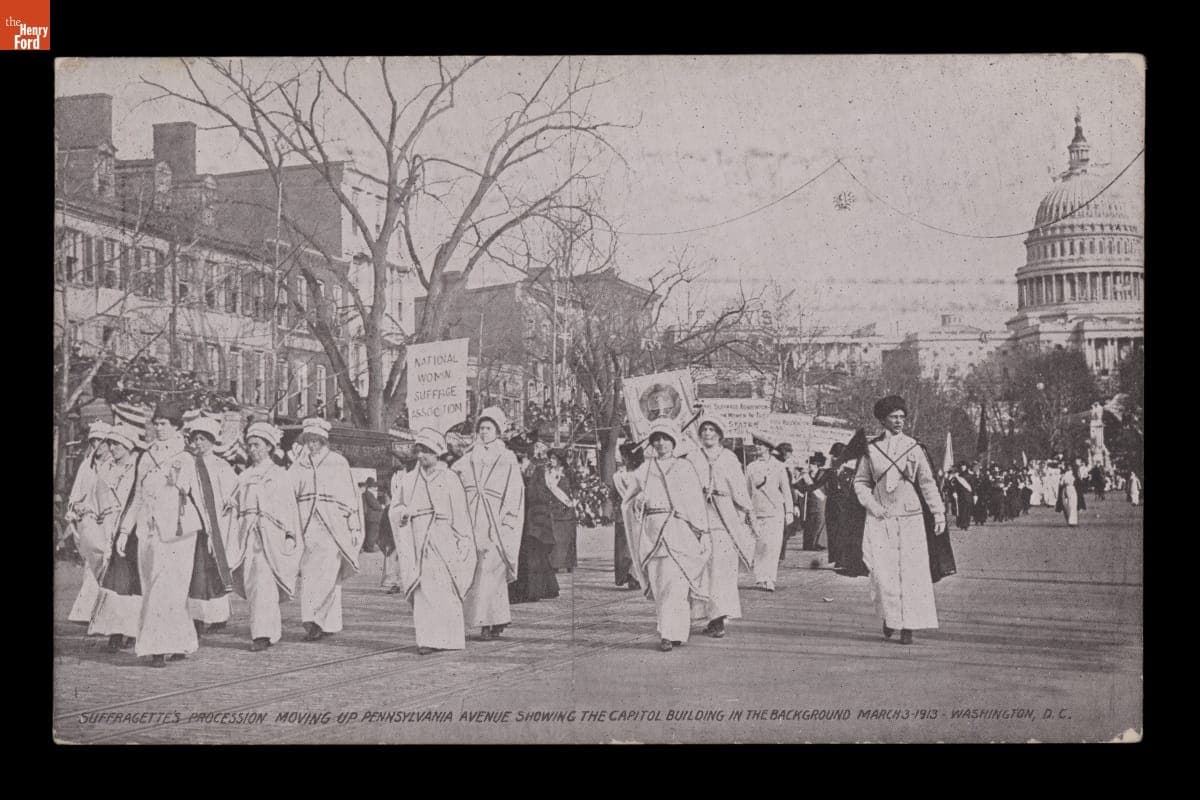 Suffragettes Procession, Moving Up Pennsylvania Avenue, Washington, D.C., 1913