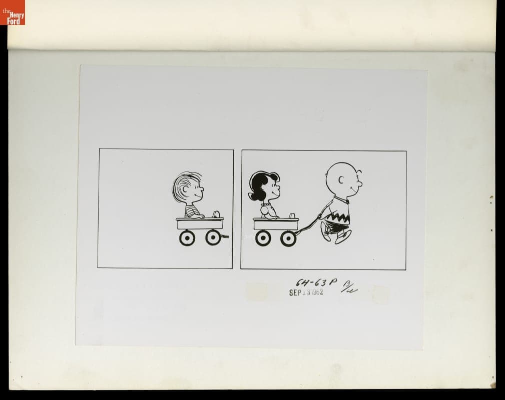 Illustration of Peanuts Characters for 1964 Ford Falcon Advertising Campaign, 1963