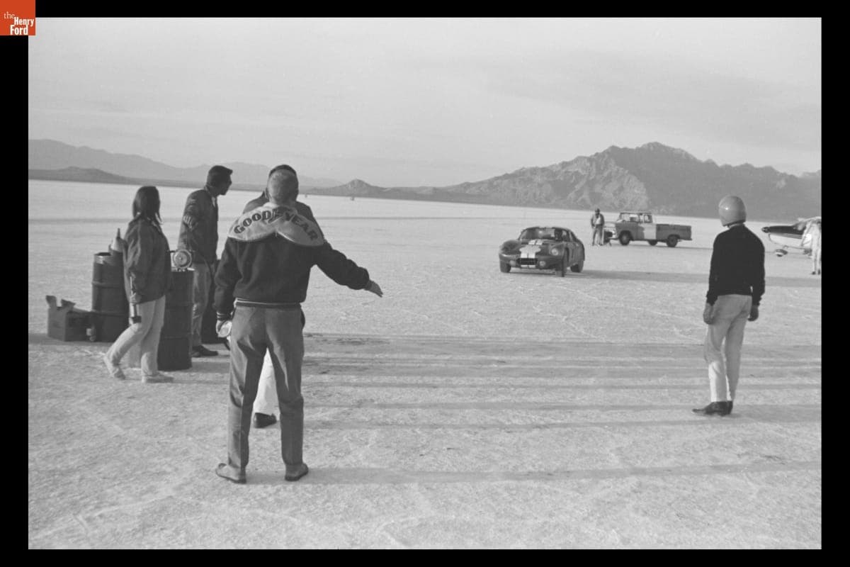 Shelby Cobra Coupe at Bonneville Salt Flats, Utah, November 1965