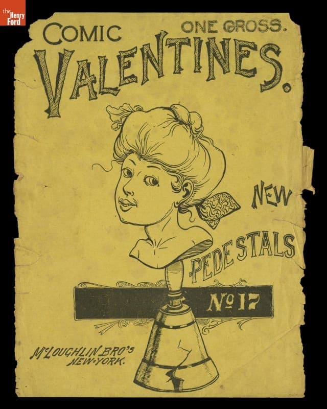 Packaging for Comic Valentines Made by McLoughlin Bros., "New Pedestals, No. 17," circa 1905