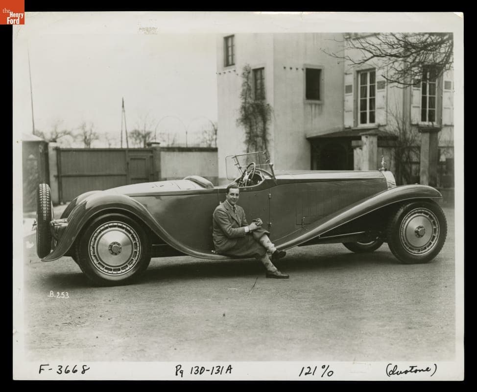 Jean Bugatti and his Bugatti Royale Roadster, 1930-1939