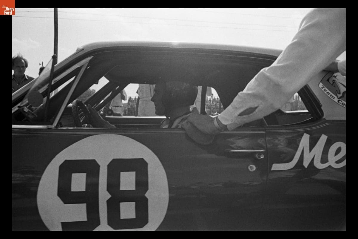 Dan Gurney Driving Mercury Cougar, Green Valley Trans-Am Race, Texas, April 1967