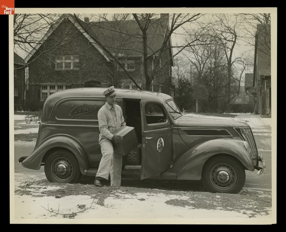 1937 Ford V-8 Sedan Delivery Truck for Vernor's Ginger Ale, November 30, 1936