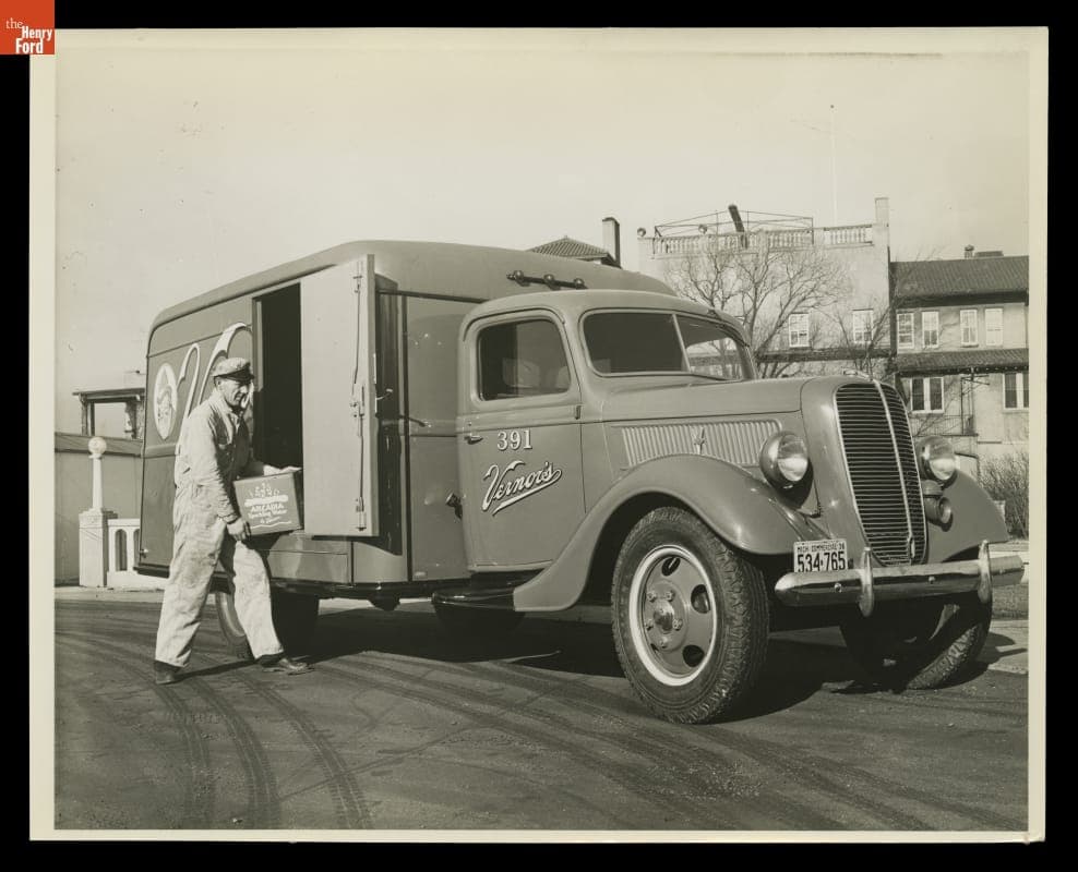 1937 Ford V-8 Delivery Truck for Vernor's Ginger Ale, December 27, 1936