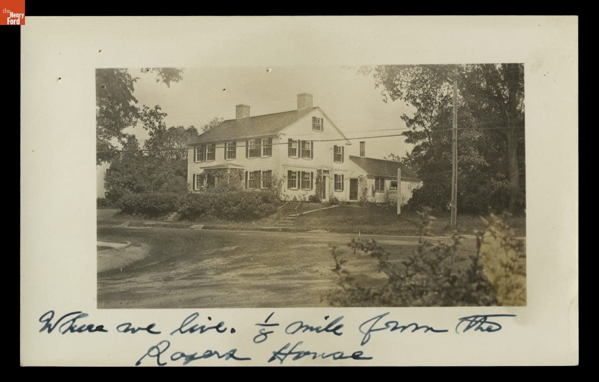 Postcard, Frank J. Lawton's Home and Antique Business, 1928