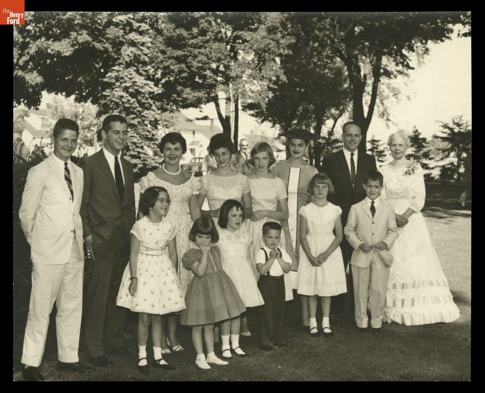Catherine Roddis and Family at 50th Anniversary Reception, 1958