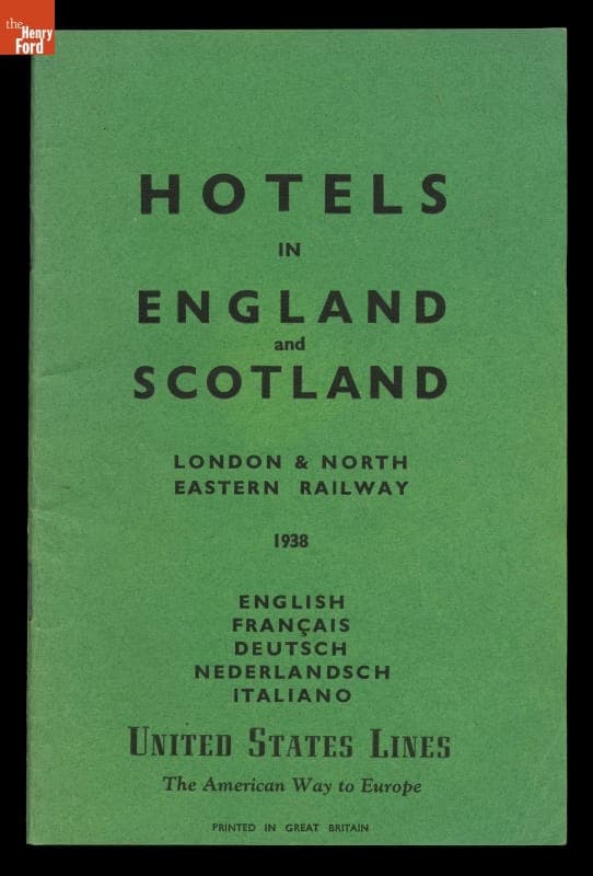 "Hotels in England and Scotland," 1938