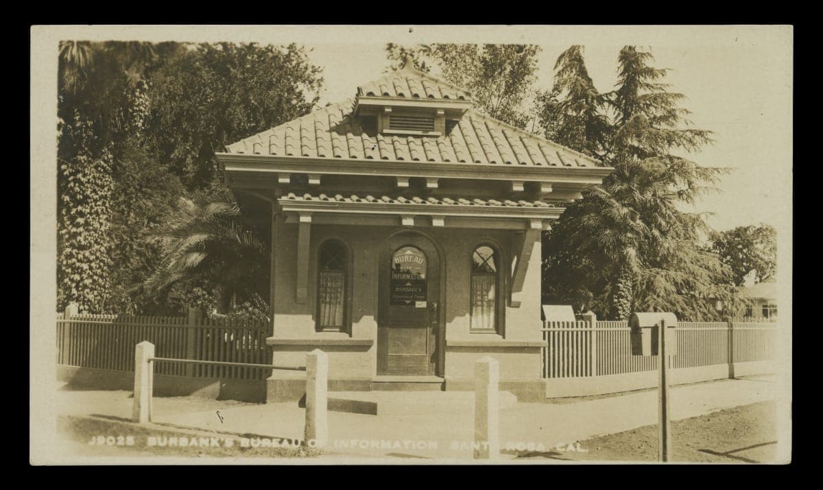 Luther Burbank Garden Office, Original Site, Santa Rosa, California, circa 1910
