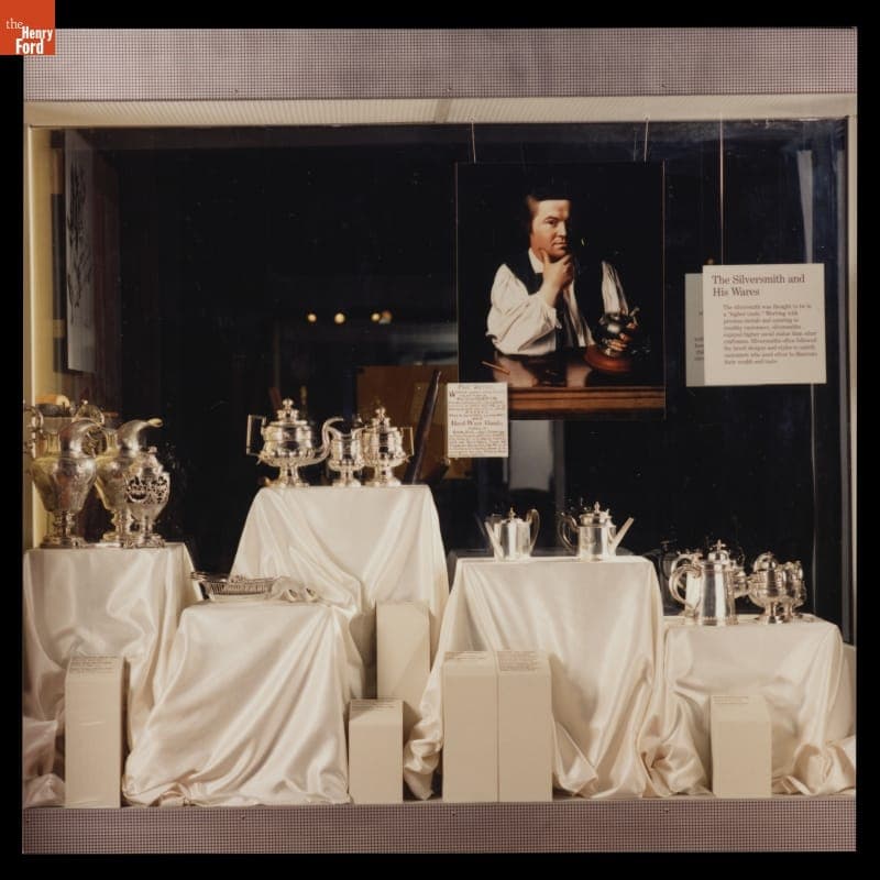 Paul Revere Silver in the "Made in America" Exhibit, Henry Ford Museum, 1992