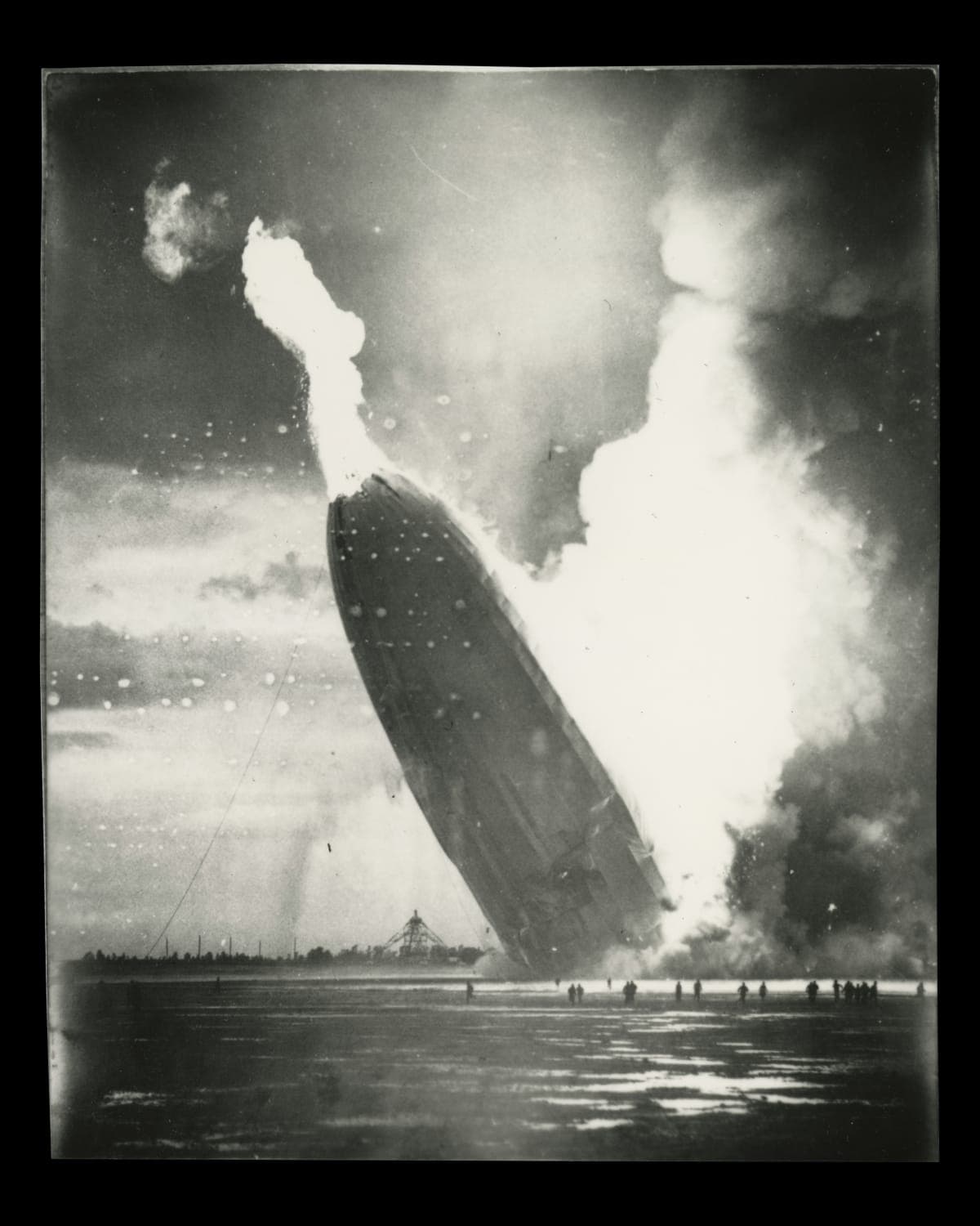 Airship "Hindenburg" Disaster, Naval Air Station Lakehurst in Manchester Township, New Jersey, May 6, 1937