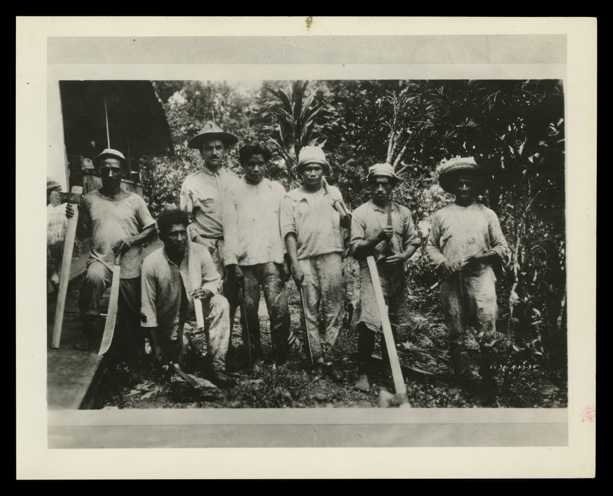 Workers at Fordlandia Rubber Plantation, Brazil, 1930