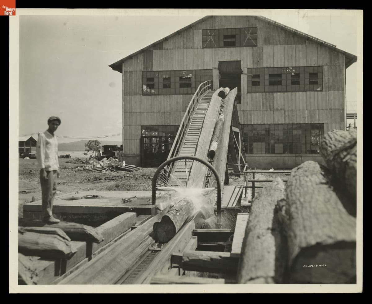 Sawmill at Fordlandia Rubber Plantation, Brazil, August 1931