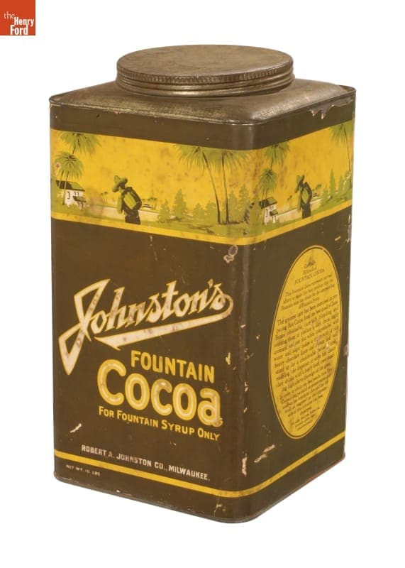 Johnston's Fountain Cocoa Cannister, circa 1935