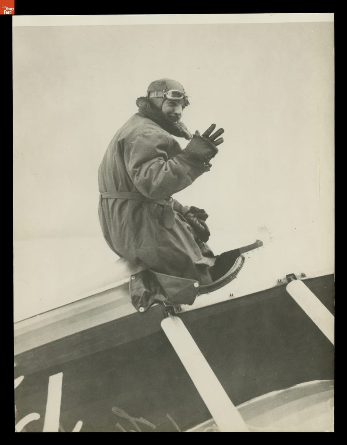 Harry Brooks in Ford Flivver Airplane, circa 1925