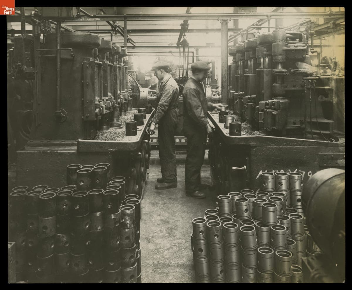 Workers on Piston Assembly Line, Fordson Tractor Plant, Cork, Ireland, February, 1929