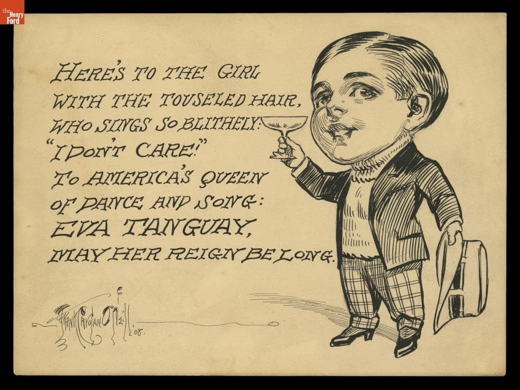 Tribute to Eva Tanguay by Frank Carolan O'Neill, "Here's to the Girl with the Touseled Hair," 1908